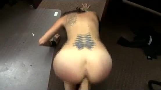 Brunette beauty doggysytle fucking and ridin dick in da pawn shop