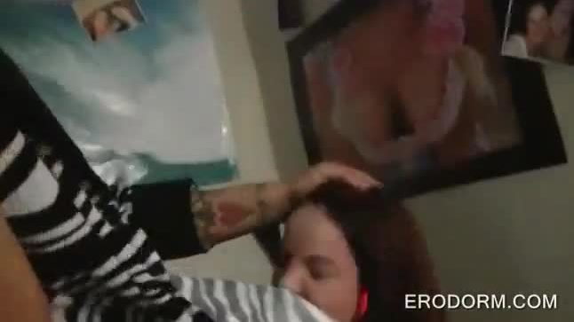 Busty college hoe humps and rubs dick in orgy
